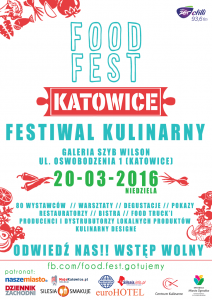 Plakat food fest festiwal w Katowicach